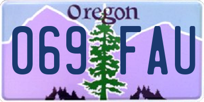 OR license plate 069FAU