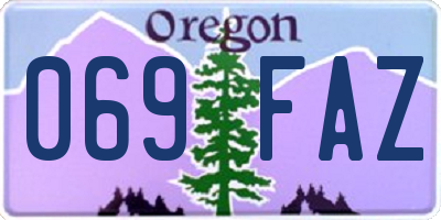 OR license plate 069FAZ