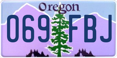 OR license plate 069FBJ