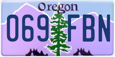 OR license plate 069FBN
