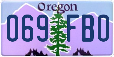 OR license plate 069FBO