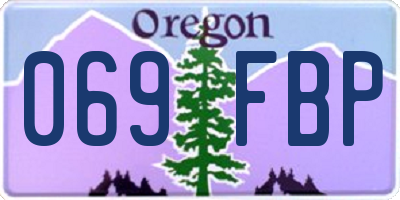OR license plate 069FBP