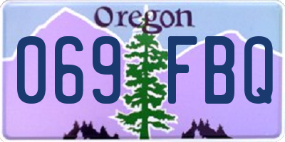 OR license plate 069FBQ