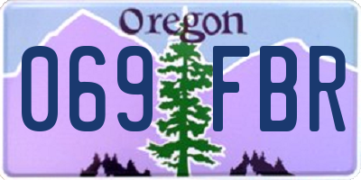 OR license plate 069FBR