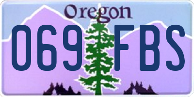 OR license plate 069FBS