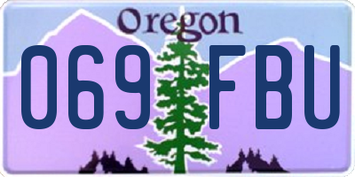OR license plate 069FBU