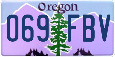 OR license plate 069FBV