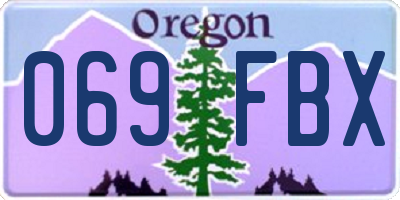 OR license plate 069FBX