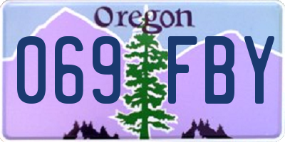 OR license plate 069FBY