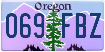 OR license plate 069FBZ
