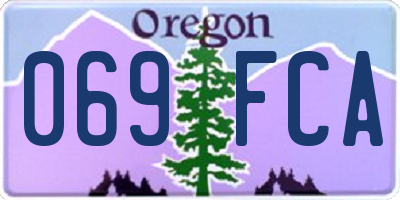OR license plate 069FCA
