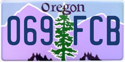 OR license plate 069FCB
