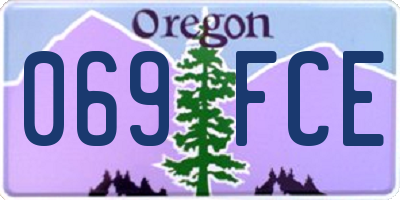OR license plate 069FCE