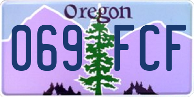 OR license plate 069FCF