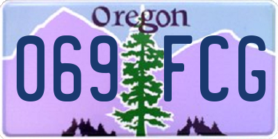 OR license plate 069FCG