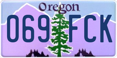OR license plate 069FCK