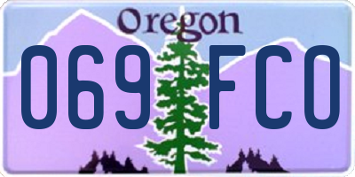 OR license plate 069FCO