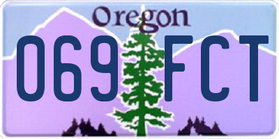 OR license plate 069FCT