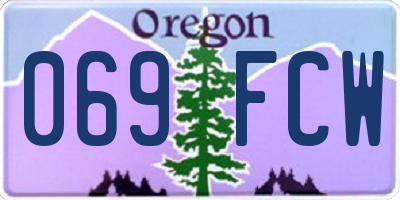 OR license plate 069FCW
