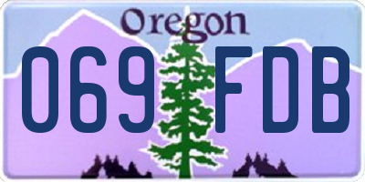 OR license plate 069FDB