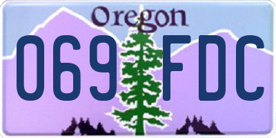 OR license plate 069FDC