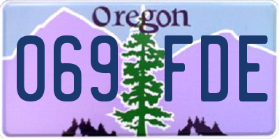 OR license plate 069FDE