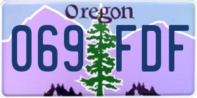 OR license plate 069FDF
