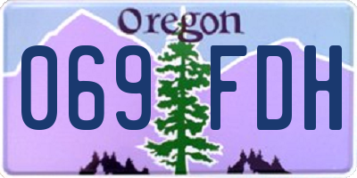 OR license plate 069FDH
