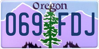 OR license plate 069FDJ