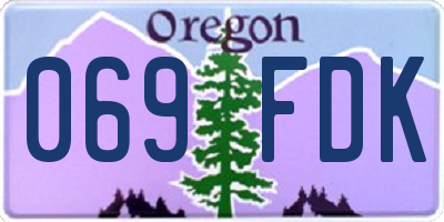 OR license plate 069FDK