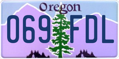 OR license plate 069FDL