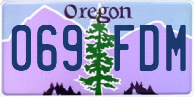 OR license plate 069FDM