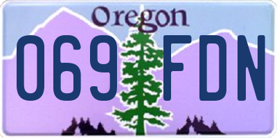 OR license plate 069FDN