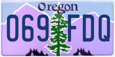 OR license plate 069FDQ