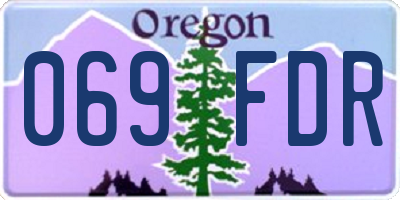 OR license plate 069FDR