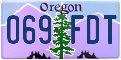 OR license plate 069FDT