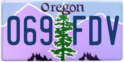 OR license plate 069FDV