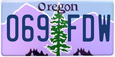 OR license plate 069FDW