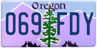 OR license plate 069FDY