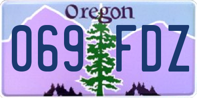 OR license plate 069FDZ