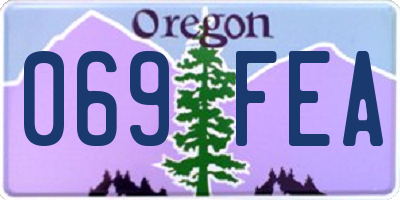 OR license plate 069FEA