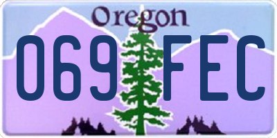 OR license plate 069FEC