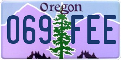 OR license plate 069FEE