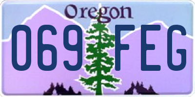 OR license plate 069FEG