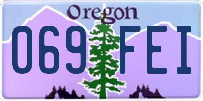 OR license plate 069FEI