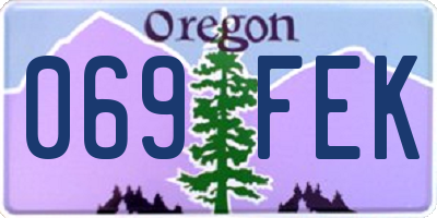 OR license plate 069FEK