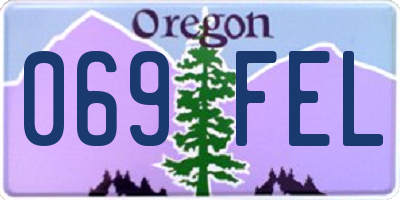 OR license plate 069FEL