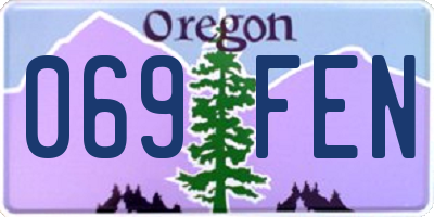 OR license plate 069FEN