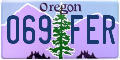 OR license plate 069FER