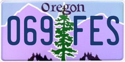 OR license plate 069FES